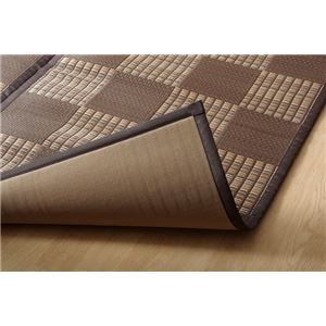 ラグ PPカーペット 『Fウィード』 ブラウン 江戸間2畳(約174×174cm) ラグ PPカーペット 『Fウィード』 ブラウン 江戸間2畳(約174×174cm)