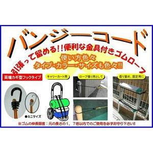 バンジーコード（フック付伸縮ロープ）8×800mmBC-8809（混色）