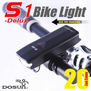 Dosun（ドゥサン） S1-Delux-White Bike Light（LEDサイクルライト）S1-DB（ブラック）