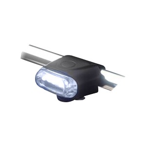 国内メーカー高輝度LED使用 5LEDシリコンサイクルライト（ヘッド） FJK-267F-5 BK ／ ブラック - 拡大画像