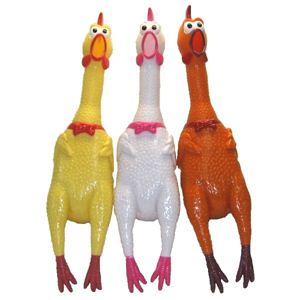 大声で鳴くニワトリ（shrilling chicken）43cm ブラウン - 拡大画像