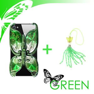 iphone4／4S用ケースエレガンスバタフライ グリーン