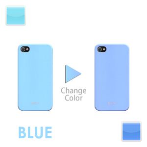iphone4／4S用色が変わるケース ブルー