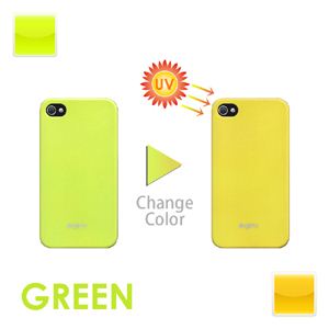 iphone4／4S用色が変わるケース グリーン - 拡大画像