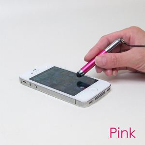 ipad／iphone／ipod専用タッチペンミニ伸縮タイプ ピンク