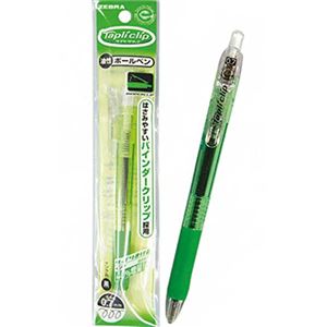 ゼブラタプリクリップボールペン0.7細字(緑・黒) 【10個セット】 31-604 - 拡大画像