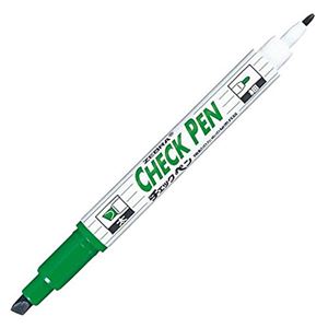 ゼブラ 暗記用ツインチェックペン(緑) 【10個セット】 32-480 - 拡大画像