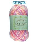 WAFUWA カラフルモヘア25g1紫ピンク黄 段染 【5個セット】 23-522