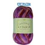 WAFUWA カラフルモヘア25g5茶紫 段染 【5個セット】 23-526