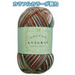 WAFUWA カラフルモヘア25g6茶グレー白 段染 【5個セット】 23-527