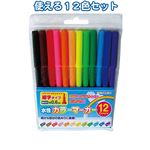 12色水性カラーマーカー（細字） 【12個セット】 32-703