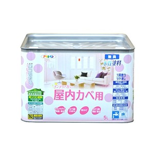 NEW水性インテリアカラー屋内カベ ホワイトピンク 5L