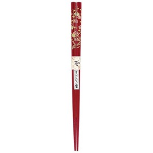 日本製 Japan 若狭 田中箸店 祝梅 朱 22.5cm 064826