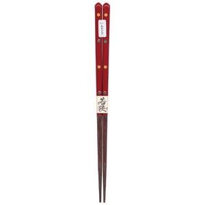 日本製 Japan 若狭 田中箸店 螺鈿ドット 朱 23.0ｃｍ 064000