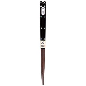 日本製 Japan 若狭 田中箸店 螺鈿ドット 黒 23.0ｃｍ 063997