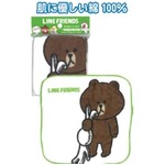 LINE ブラウン プレイ タオルハンカチ20×20cm 77-357 【10個セット】