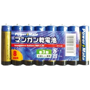パワーメイト マンガン電池(単3・8P)【10個セット】 273-03 商品写真