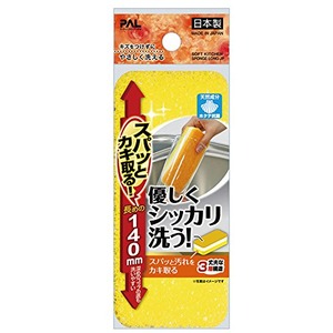 シッカリ洗い!カキ取るロングキッチンスポンジソフト日本製 39-302 【12個セット】