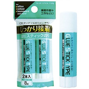 しっかり接着!固形スティックのり8g 2本入 32-716 【12個セット】