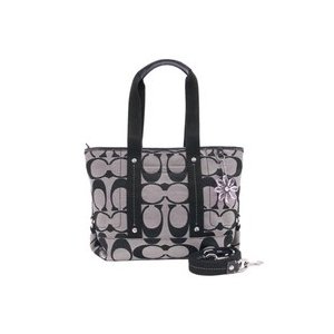 【COACH　OUTLET】　コーチ デイジー シグネチャー トート バッグ /2way ショルダー F18855SBWBK