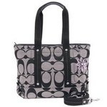 【COACH　OUTLET】　コーチ デイジー シグネチャー トート バッグ /2way ショルダー F18855SBWBK