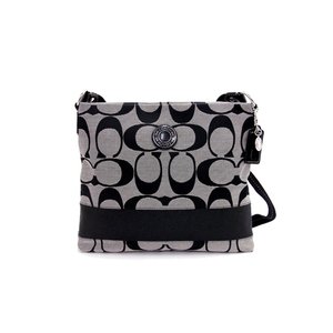 【COACH　OUTLET】コーチ シグネチャー ファイルバッグ /ショルダーバッグ　斜め掛け　F19220SBWBK