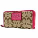 【COACH　OUTLET】コーチ　デイジー シグネチャー ジップ アラウンド /長財布　F49084　SKHRA
