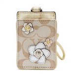 【COACH　OUTLET】コーチ　シグネチャー フローラル アップリケ ランヤード ＩＤ/カードケース F63533 SV/MC