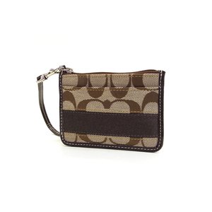 【COACH　OUTLET】コーチ　シグネチャー ストライプ ID スキニー カードケース/パスケース/コインケースF47665SKHMA
