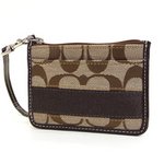 【COACH　OUTLET】コーチ　シグネチャー ストライプ ID スキニー カードケース/パスケース/コインケースF47665SKHMA