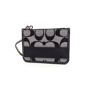 【COACH　OUTLET】コーチ　シグネチャー ストライプ ID スキニー カードケース/パスケース/コインケース F47665SBWBK