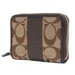 【COACH　OUTLET】コーチ　シグネチャー ストライプ ミディアム コイン ウォレット / ID・コインケース　F61876 SKHMA