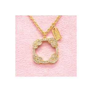 【COACH　OUTLET】コーチ パベサークルペンダントネックレス F96405 GD/GD