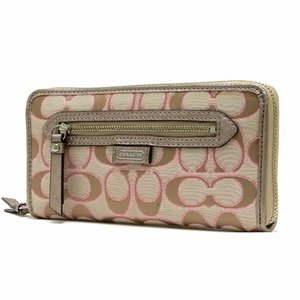 【COACH　OUTLET】コーチ　デイジー シグネチャー ジップ アラウンド / 長財布　F49469 SIGGD