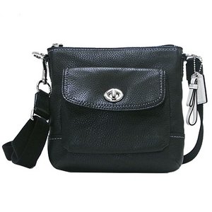 【COACH　OUTLET】コーチ　レザー ポケットスウィング バッグ / ショルダーバッグ F49170 SV/BK
