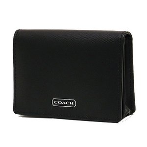 【COACH　OUTLET】コーチ　サフィアーノ レザー ビジネス ID 定期入れ カードケース F68074 SV/BK