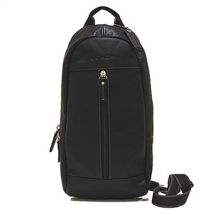 【COACH　OUTLET】コーチ　HWL レザー スリング メンズ ワンショルダーバッグ　F70811　SV/BK
