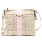 【COACH　OUTLET】コーチ　シグネチャーストライプ 12cm ファイル バッグ　ショルダーバッグ　F28502 SVCJZ