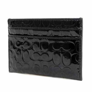 【COACH　OUTLET】コーチ　シグネチャー エンボスド リキッド グロス カード ケース F62544SV/BK