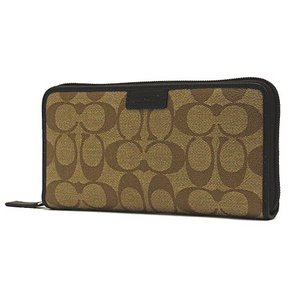 【COACH　OUTLET】コーチ　ヘリテージ シグネチャー アコーディオン ジップ ウォレット / 長財布　F74737　SKHBR