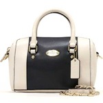 COACH OUTLET（コーチ アウトレット） バイカラー クロスグレーン レザー ベネット ベビー サッチェル