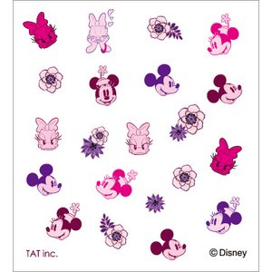 【Ｔ−ＧＥＬ　ＣＯＬＬＥＣＴＩＯＮ】プティット　ネイルシール　ミッキーフレンズ　ペールフラワー　5枚セット