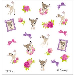 【Ｔ−ＧＥＬ　ＣＯＬＬＥＣＴＩＯＮ】プティット　ネイルシール　シリーズ　バンビ　ローズ　Ａ ５枚セット