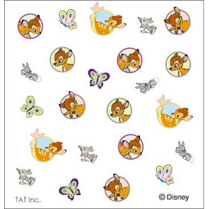 【Ｔ−ＧＥＬ　ＣＯＬＬＥＣＴＩＯＮ】プティット　ネイルシール　シリーズ　バンビ　バタフライ ５枚セット
