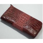 クロコダイル　カイマン　長財布　高級本革