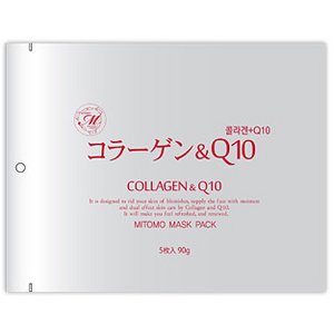 【MITOMO／美友】フェイスマスク・シートマスク5枚10セット【MT1-A-1】コラーゲン + Q10 5枚入10セット 50枚