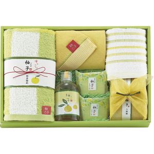 ゆず タオル・ソープ・入浴料 17-0059250ゆずタオルセット 13-0067-050