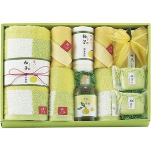 ゆず タオル・ソープ・入浴料 17-0059500ゆずタオルセット 13-0067-068