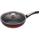 D＆Sセラミックフライパン28cm DSFF28BKRE ブラック×レッド 13-0257-053