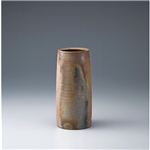 備前焼 松本篤治作 筒花入 SHMTH-100松本篤治作筒花入 13-0412-074
